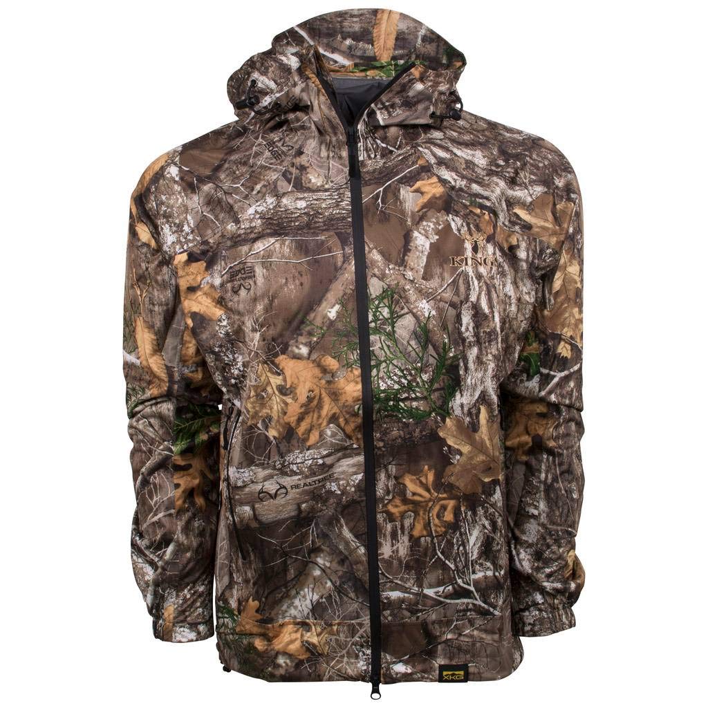 King's Camo XKG Windstorm Camo Rain Jacket, Realtree Edge, Large
