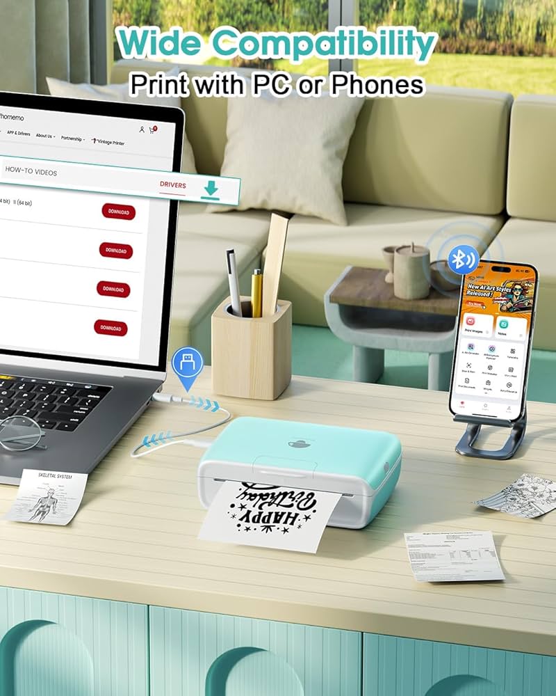 Phomemo M04S 　おまけ付き Amazon.co.jp: Phomemo M04S モバイルサーマルプリンター ミニ
