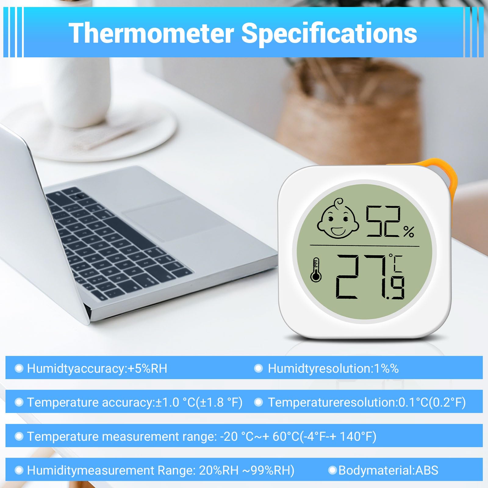 Thermomètres d'intérieur LCD numérique Lot de 3