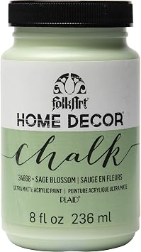 FolkArt Home Decor Chalk Finish Acrylic Paint, 8oz, 8 ounce, Sage Blossom
