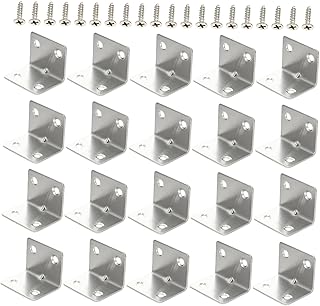 OSALADI 20pcs Corner Code Shelves for Kitchen Cabinets Metal Shelf Stainless Steel Shelves Stainless Shelf Kitchen Cabinet Shelves Corner Angle Bracket Joint Fastener L Shape Bracket Heavy
