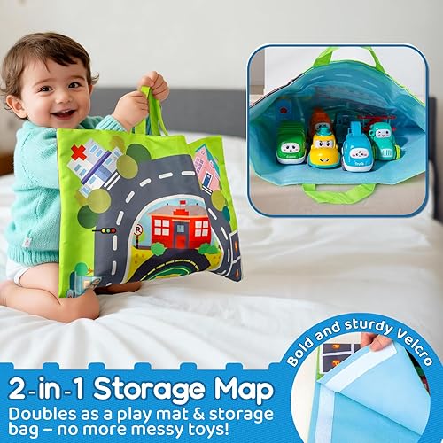 Miniatura 5 de ALASOU 8 unidades de grúas de bebé para niños de 1 año con tapete de juego/bolsa de almacenamiento, regalo de primer cumpleaños, cesta de Pascua