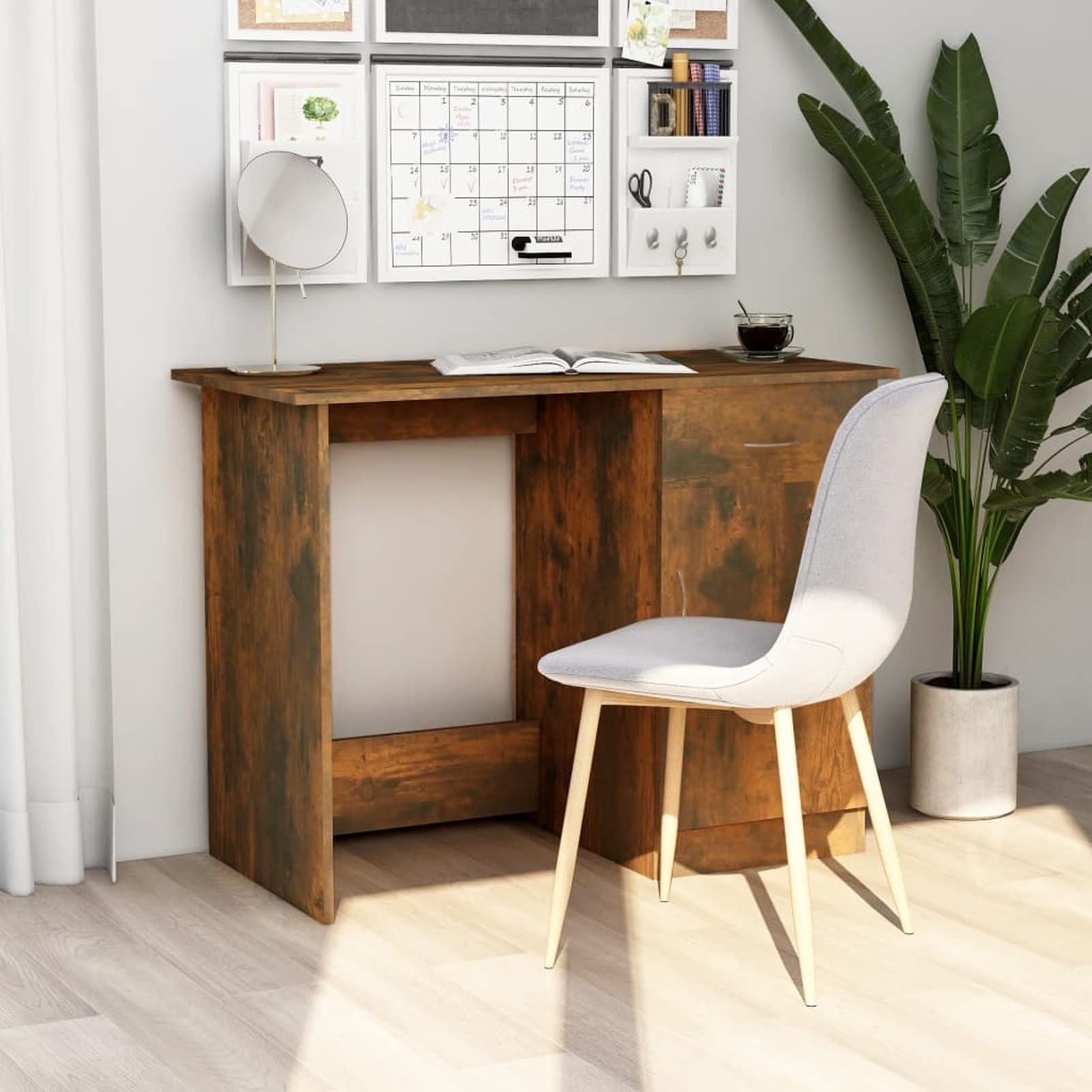 Homgoday Scrivania da ufficio, scrivania per computer, scrivania da ufficio, con spazio per studio, ufficio, soggiorno, incenso, 100 x 50 x 76 cm, materiale in legno