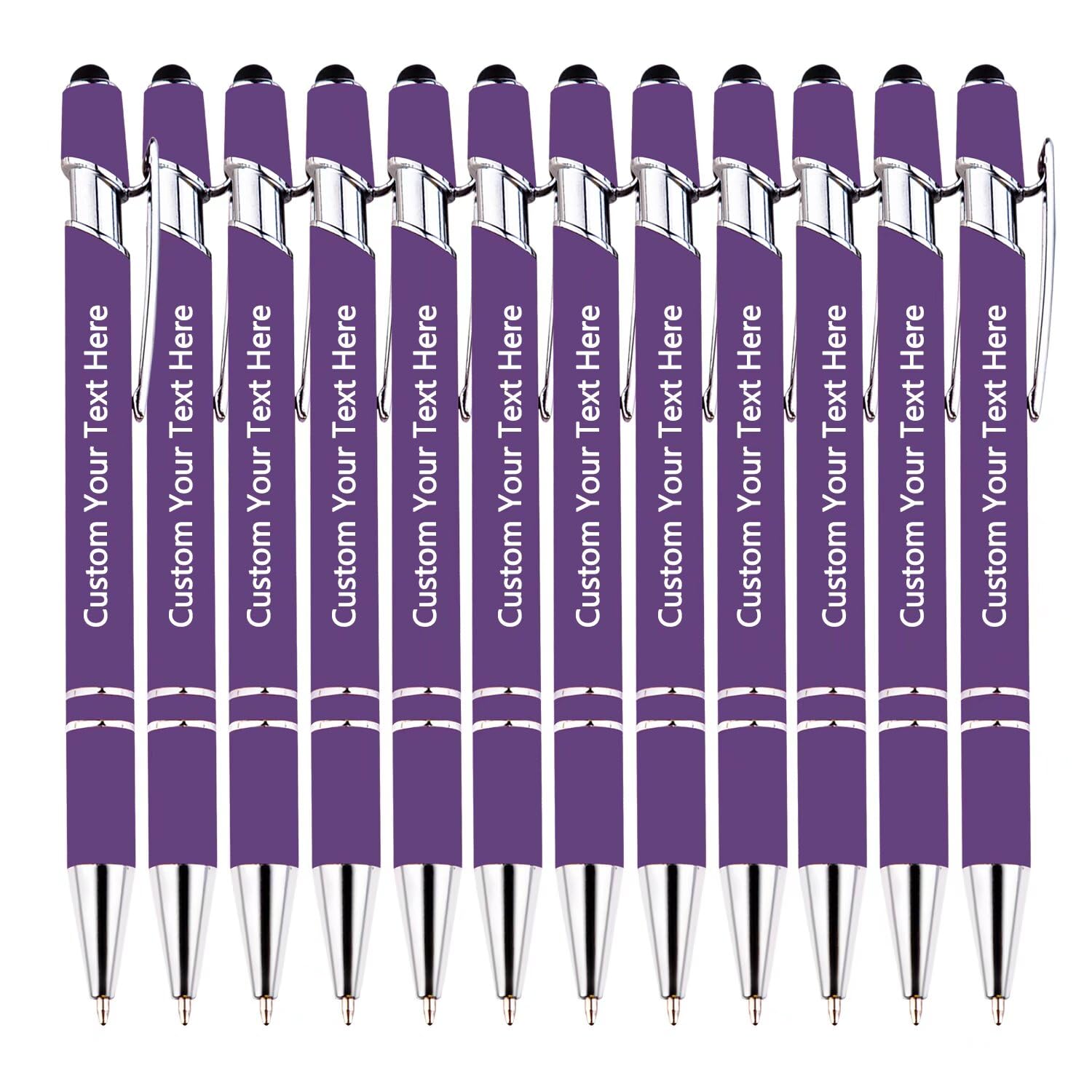 TAISGONGBY Personalised Pens with Free Engraving,Customized Stylus Ballpoint Pens with Your Name,Text,Message for Business,Graduation,Anniversaries Pens 96 Packs