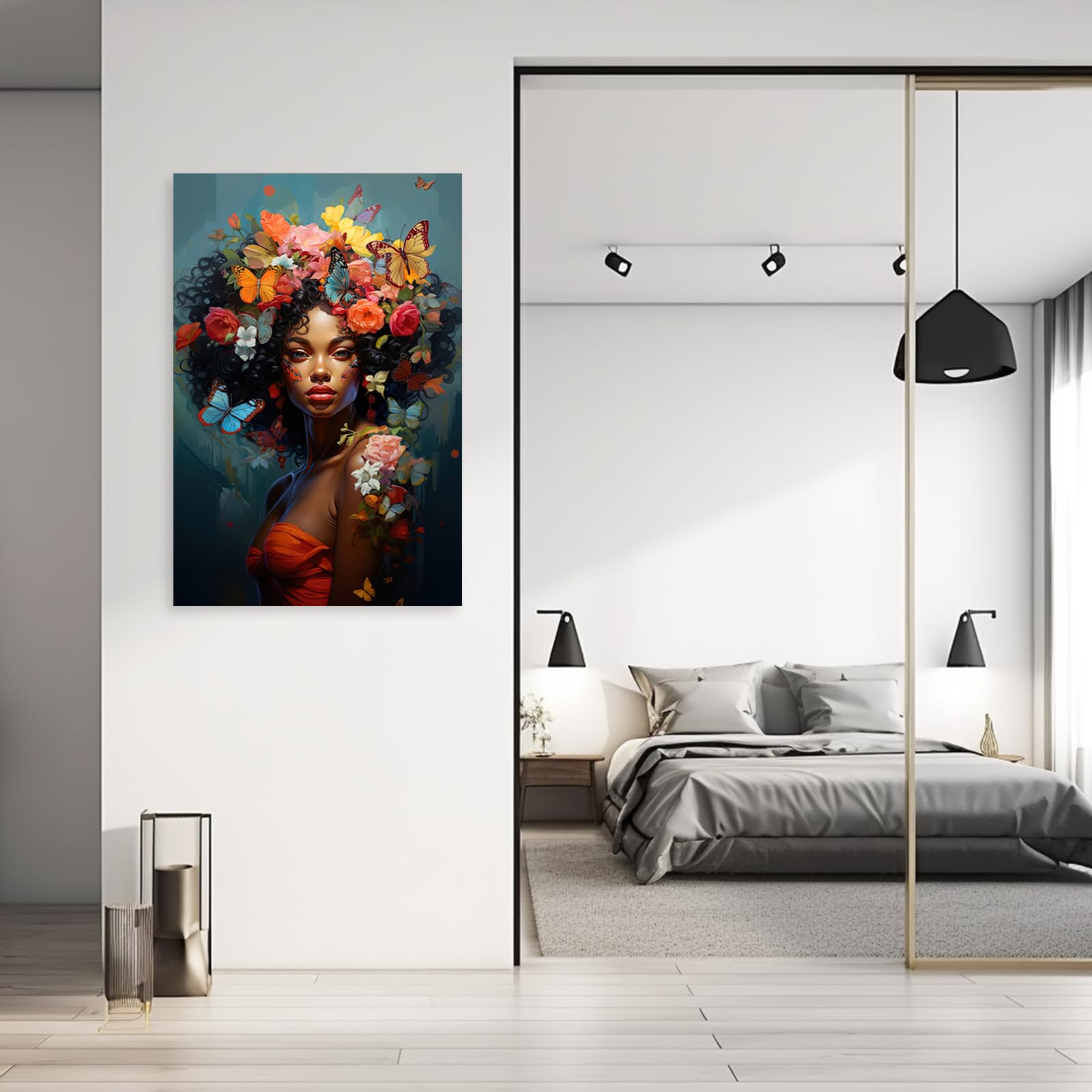 Amazon.co.jp: DOARTDO カラフル 壁 キャンバス 装飾 アフリカ女性