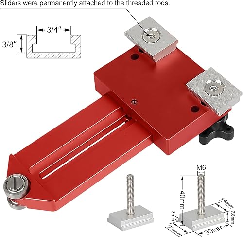 Miniatura 4 de Guía de plantilla de sierra de mesa extendida fina para cortes de tiras estrechas repetidas, funciona con sierra de mesa, enrutador, sierra de banda