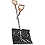 ErgieShovel ERG-SNSH18 Steel Shaft Impact Resistant Snow Shovel, 18-Inch Shovel, 48-Inch Shaft, Push/Scoop Combination Blade