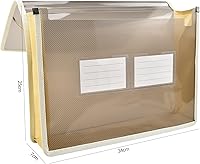 Vista 2 de Carpeta de archivos expandible organizador de documentos r con solapa y cierre de cable, bolsa de documentos transparente impermeable, expansión