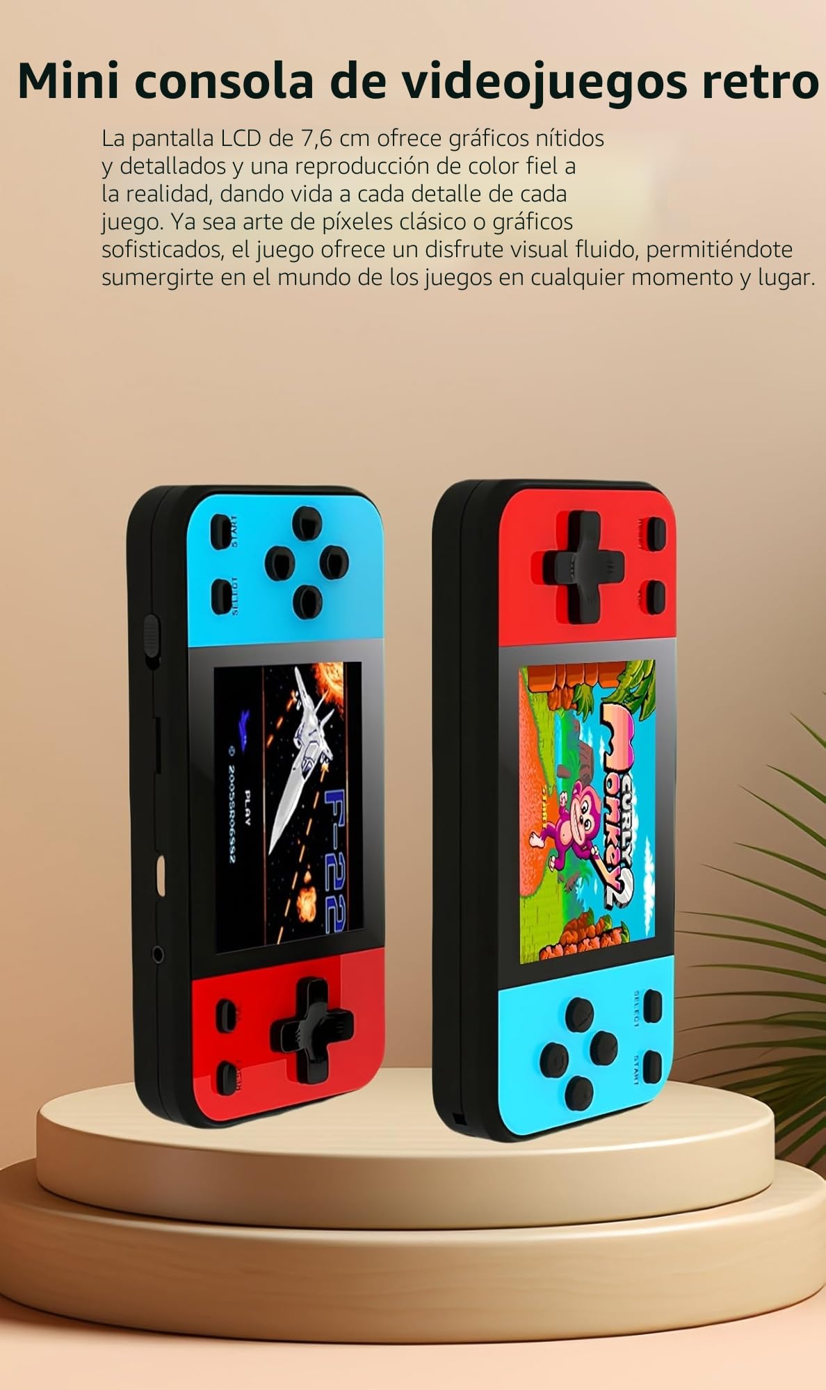 JXD Mini de 3.0" Consola de Videojuegos Retro con 240 Juegos Se Conecta al Televisor Juego Electrónico Portátil para Niños Rompecabezas Imprescindible para Viajes y Ocio