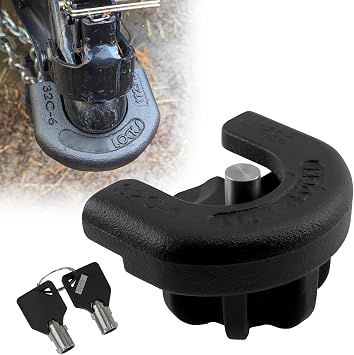 RYANSTAR RACING 2 Inch Trailer Lock, Heavy-Duty Trailer Hitch Lock, Anti Theft Trailer Coupler Locks for Travel Trailers Boats Trucks Rvs