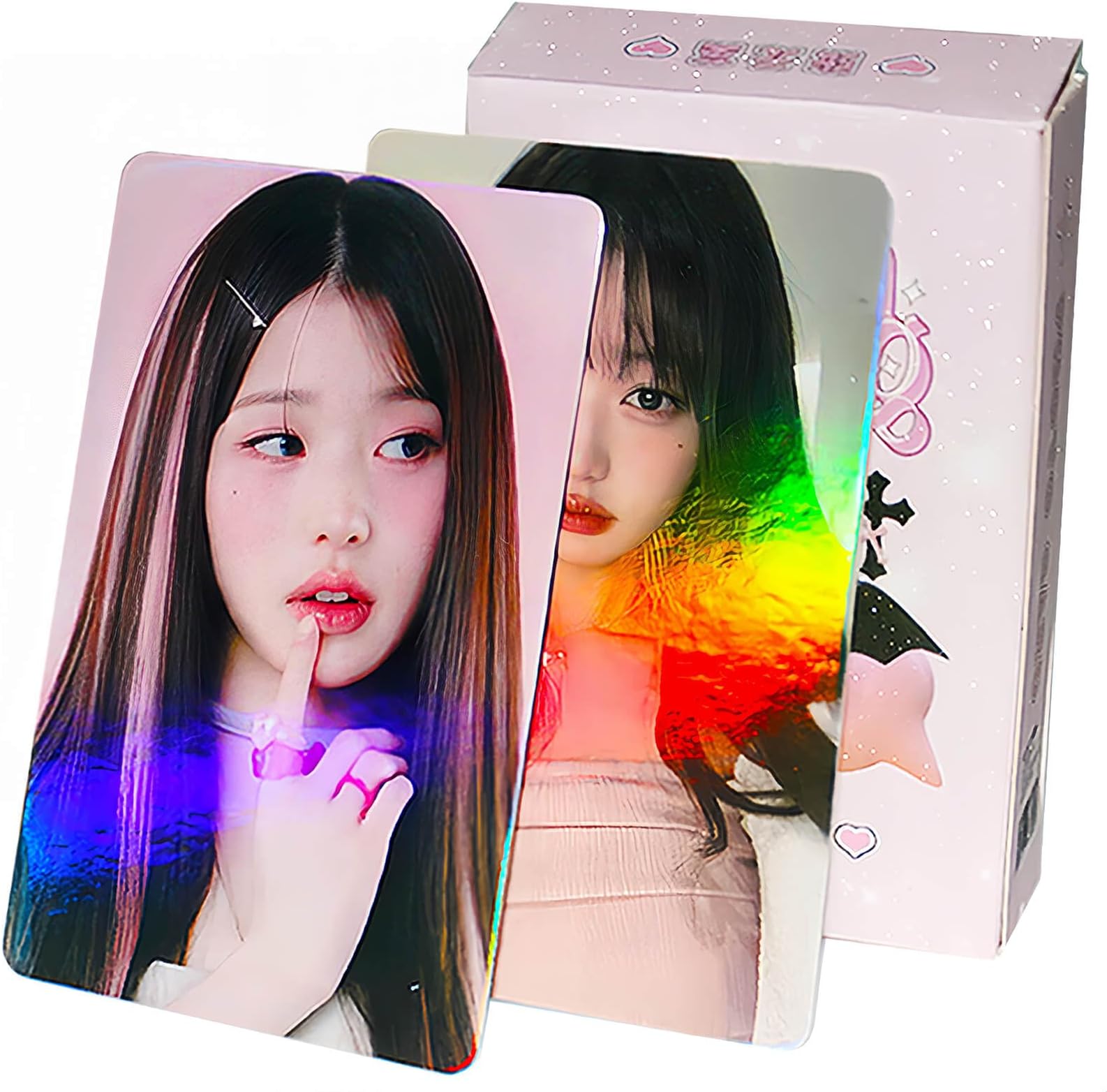 PYAJUUWONYOUNG Photocard JangWonyoung Laser Photo Cards 50pcs Jang Wonyoung Laser Photocard Wonyoung LOMO Cards WONYOUNG post cards Gift for Fans
