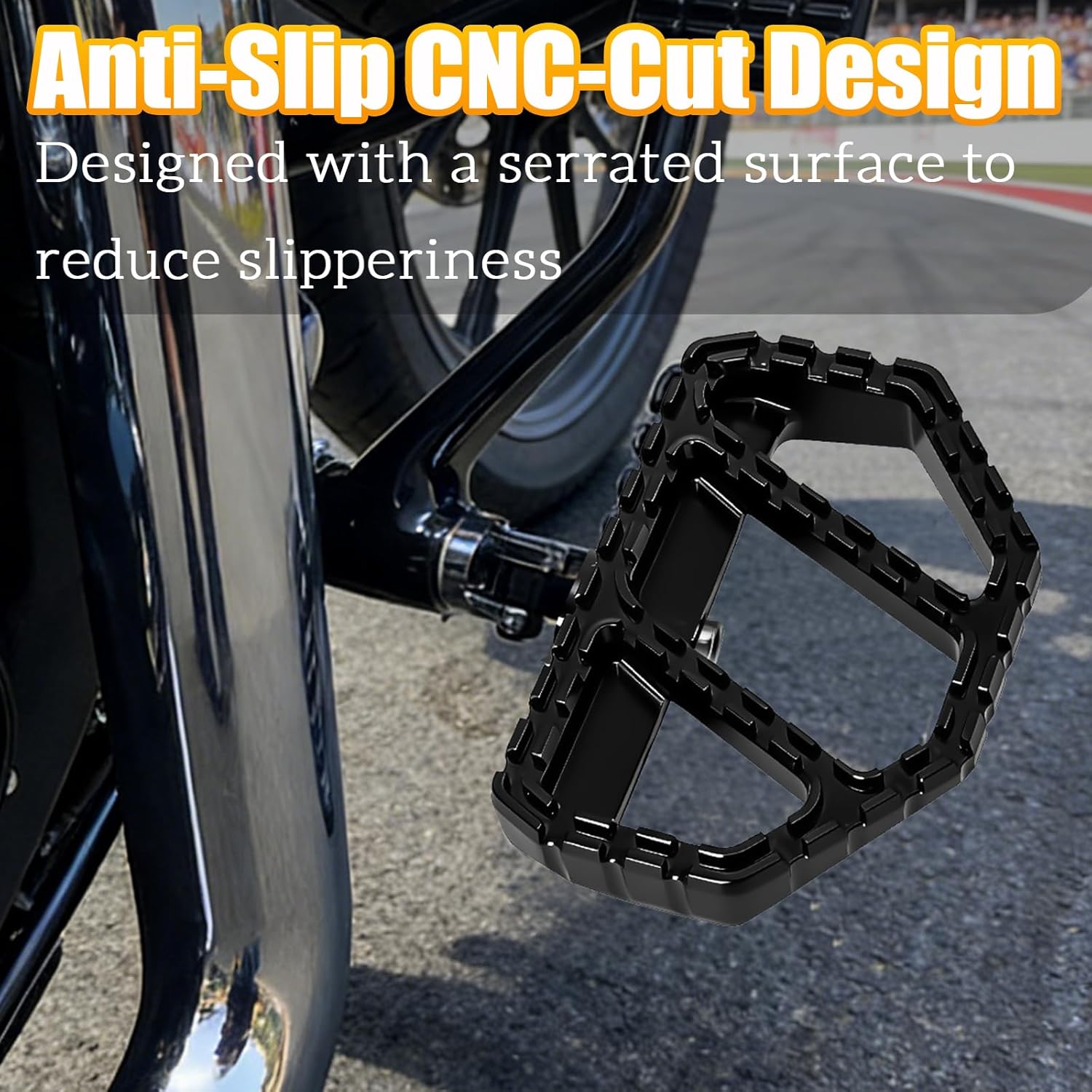 Motorcycle Mini Floorboards Driver Non-Slip Front Foot Pegs Footrests for Harley Softail Street Bob 114 FXBBS Fat Bob Fat Boy FXLRS Low Rider ST Sport Glide Breakout Slim 2018-2025 Models