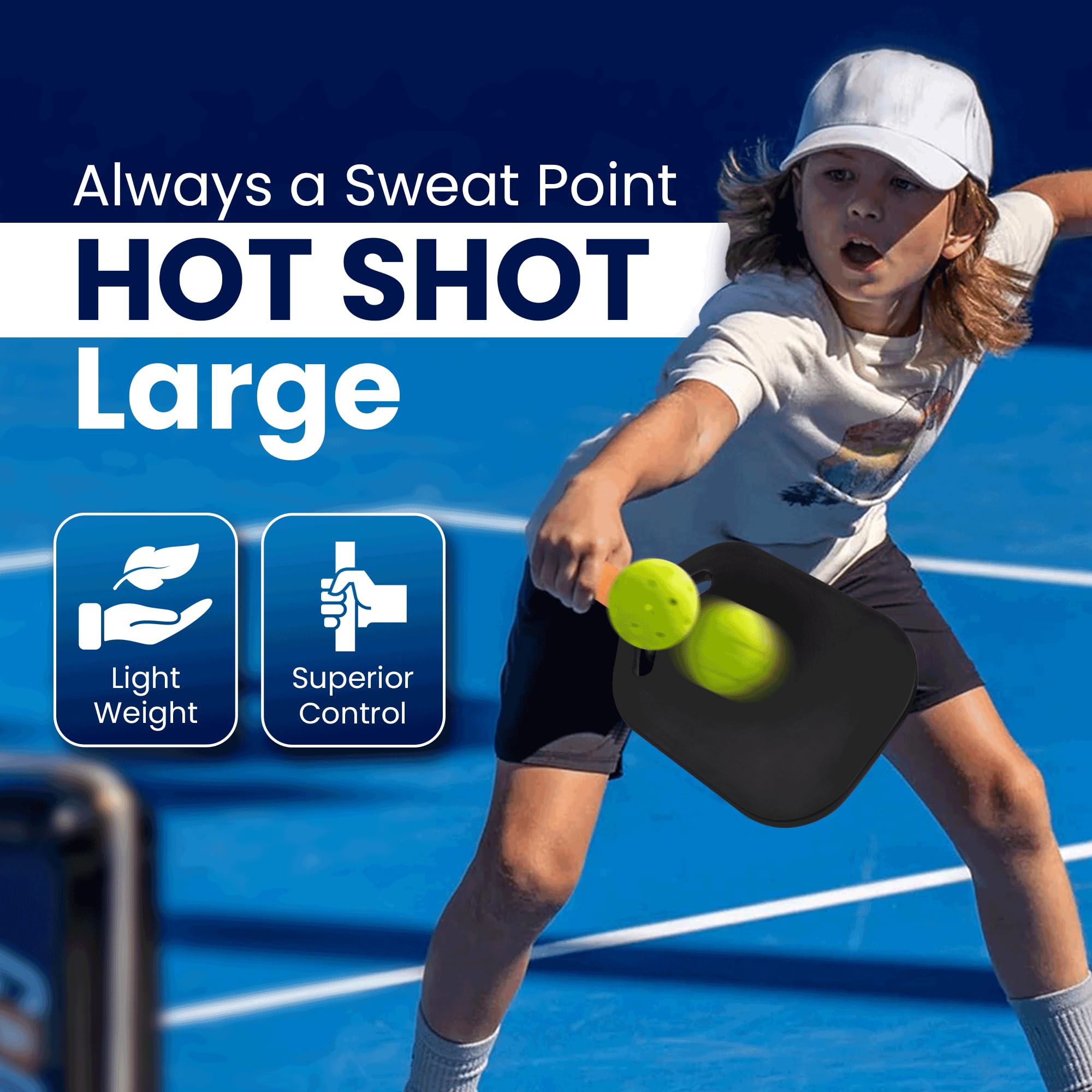 Premium Carbon Fiber Pickleball Paddle with Aero Throat – USAPA Approved, 16mm Polypropylene Honeycomb Core, Textured Carbon Grit Surface for Enhanced Spin and Control