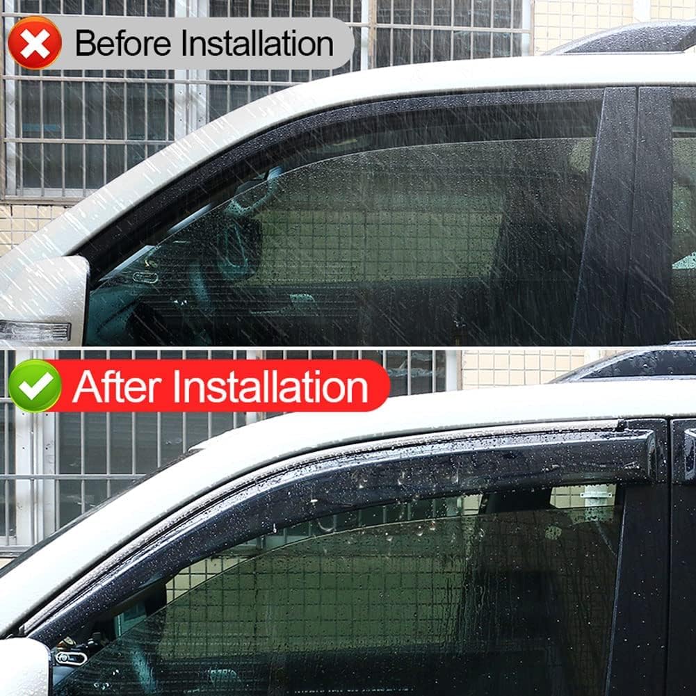 FengXH 4Pcs Smoke Tint Car Window Deflectors for Mitsubishi ASX 2010-2020