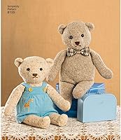 Vista 5 de Simplicity 8155 Haz tu propio oso de peluche con accesorios y patrón de costura de ropa, 6 piezas