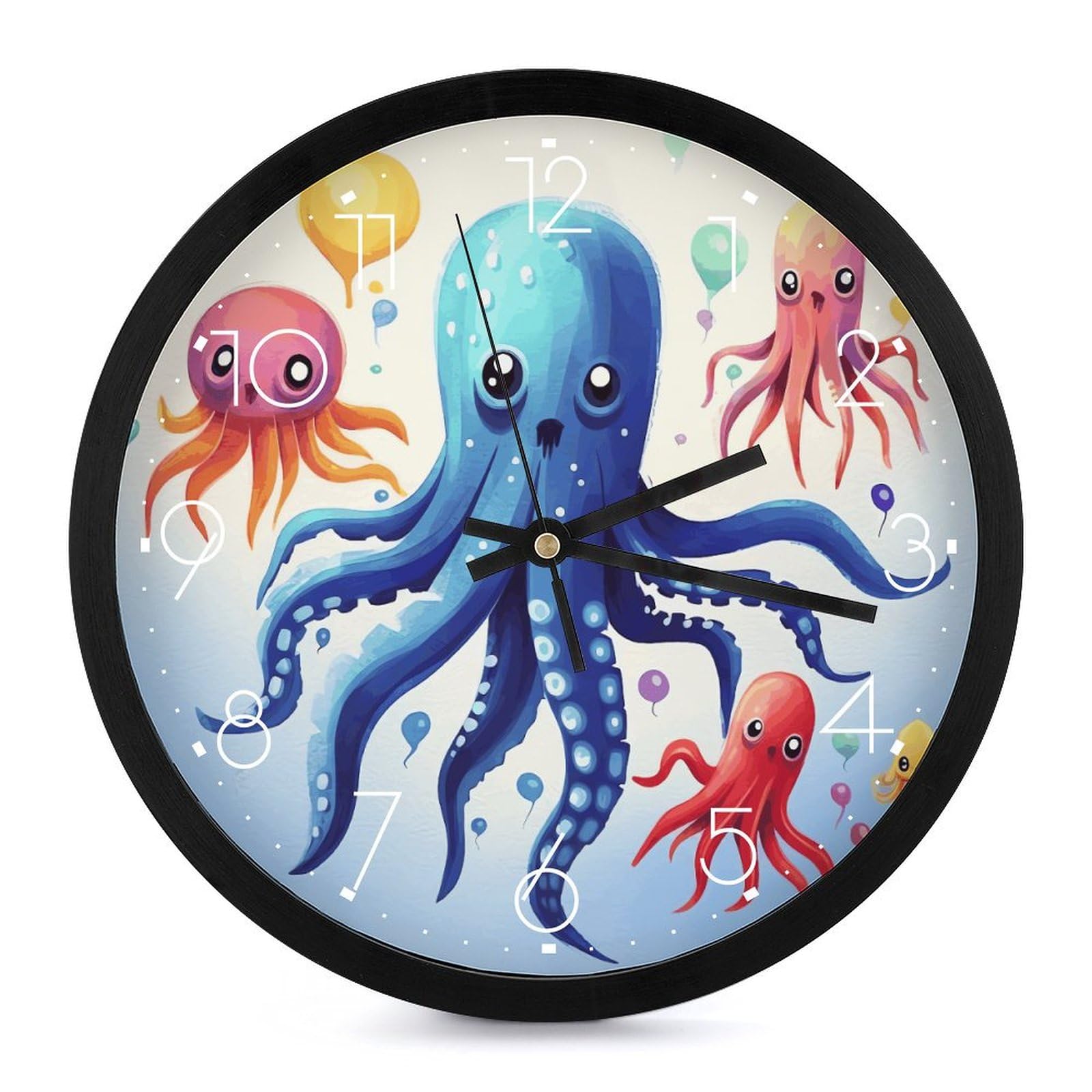 Horloge murale pieuvre sans tic-tac pour retrouver le calme chez soi