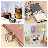 Vista 6 de DREMISI 6 rollos de calcomanías de cinta washi con estampado de animales, guepardo, vacas, cebra, jirafa, leopardo, cinta adhesiva decorativa