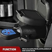 Vista 7 de Nilight 7 pines macho remolque redondo RV Blade conector enchufe 7 poste resistente 7 vías de reemplazo lateral del vehículo 6-24V para enganche