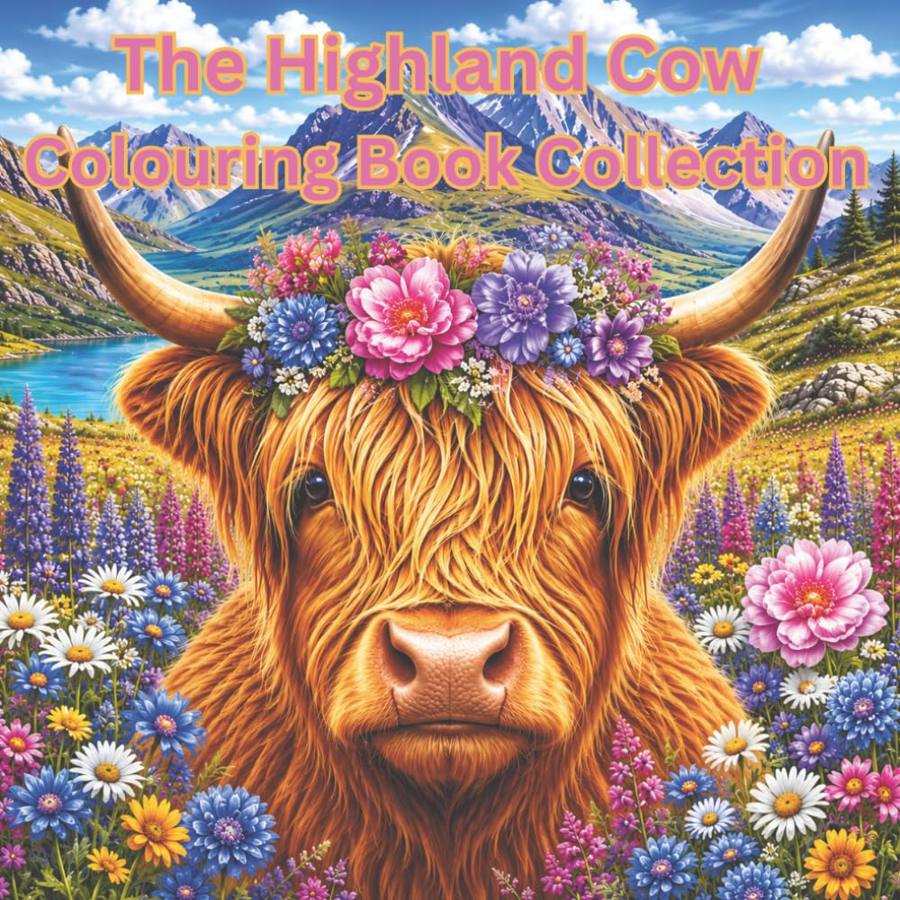 The Highland Cow Colouring Book Collection: Colouring book for teens to adults