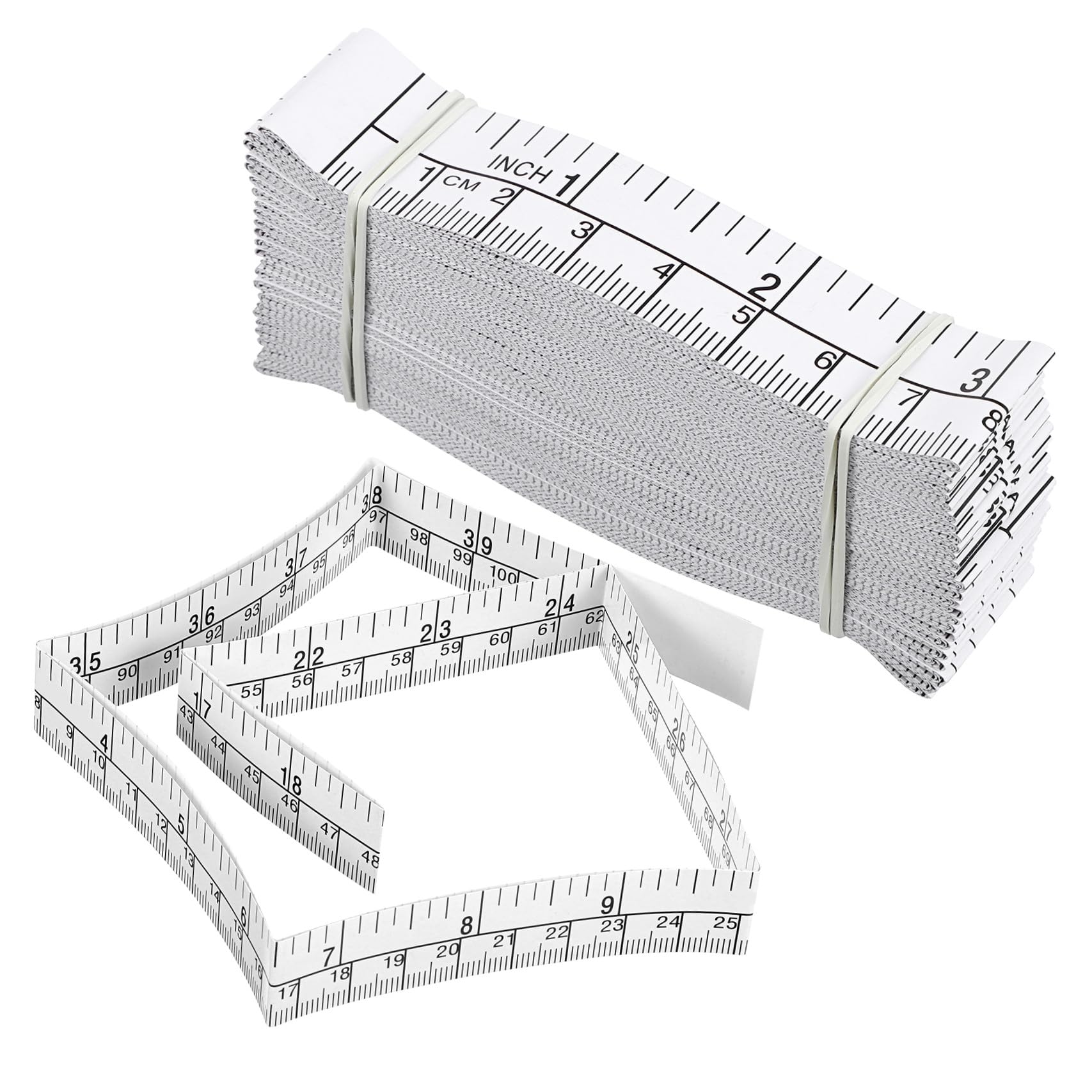 VILLCASE 4 Set Carta Per Misurazioni Corporee Righello Monouso Da Facile Da Leggere Alta Precisione Per Progetti Da Te 25 Pezzi * 4