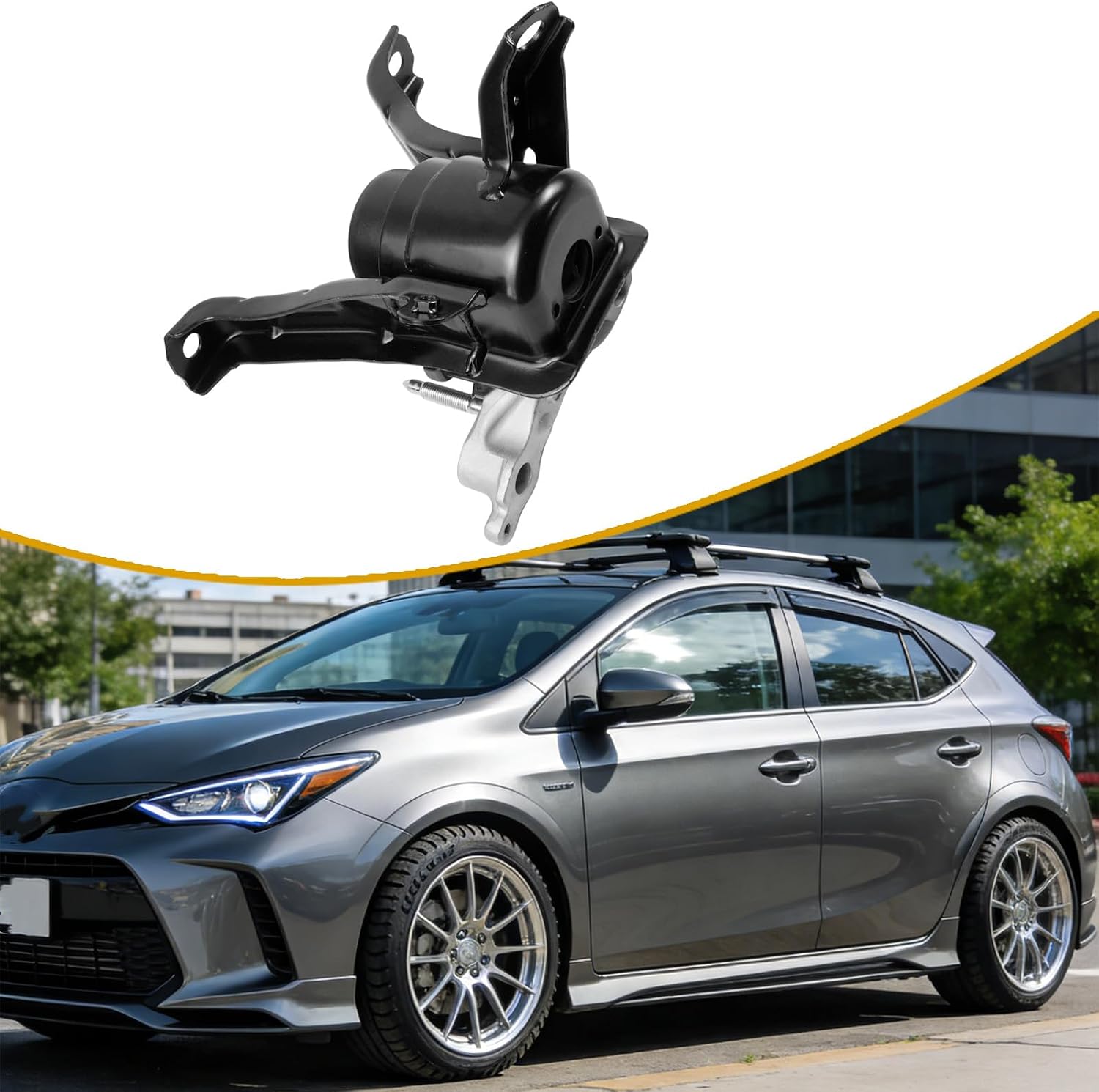 Right Side Engine Mount Compatible with Toyota Corolla 2020-2022 with Prius 2016-2022 L4 1.8L Replacement for 12305-37340 12305-37341 12305-37342 Motor Mount