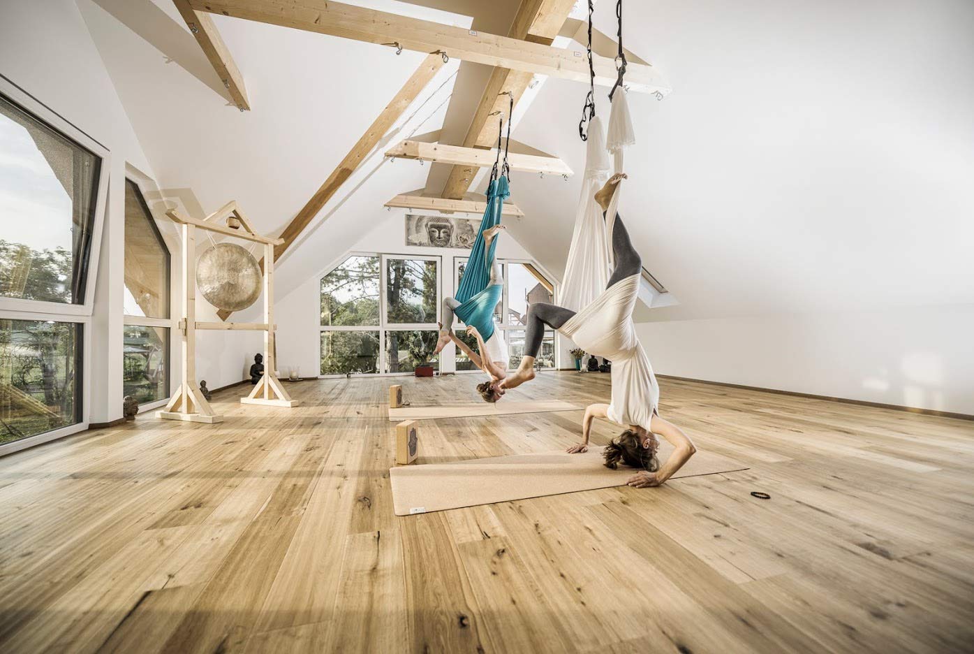 XXL Yogamatte rutschfest - Kork und Naturkautschuk 190cm - Extra lang + Tragegurt + Nachhaltige Yoga Matte groß Überlänge