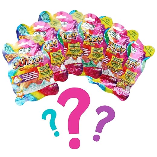 SLIMY Glittzy 90g in Pink - Original Slimy Slime Spielmasse für Kinder – glitzernster Schleim Aller Zeiten - extra viel Glitter für tolle Farbeffekte, elastische Spielknete (Spielzeug ab 3 Jahre)