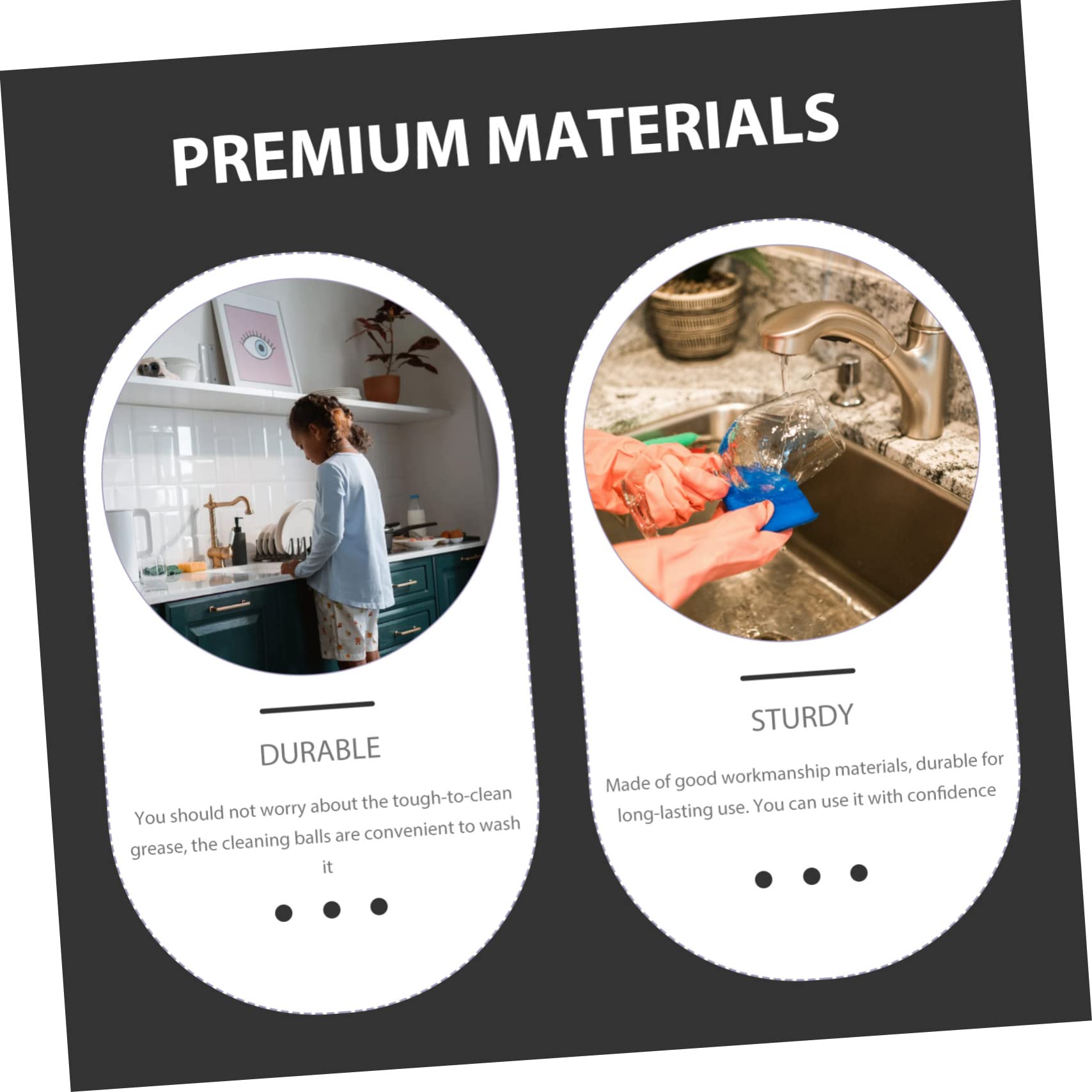 BESTYASH Non-Scratch Dish Brush Pot Scrubber Sink Brushes for Cleaning Dishware Washing Sponge