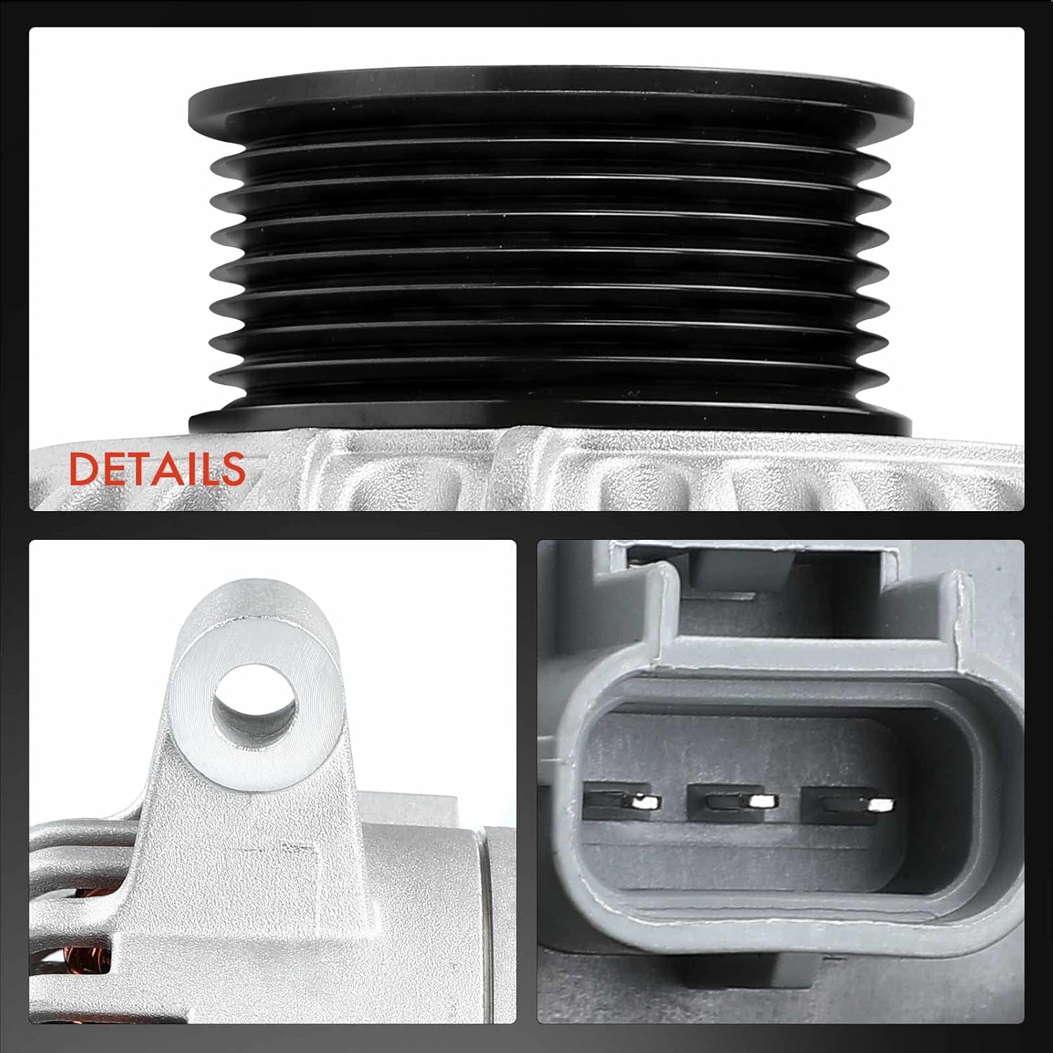 A-Premium Alternator Compatible with Ford F250 F350 F450 F550 Super Duty 03-05, Excursion 03-05, E350 Club Wagon 04-05, E350 Super Duty 04-10, E450 Super Duty 04-08, 6.0L, 12V 110A CW 8-Groove Pulley