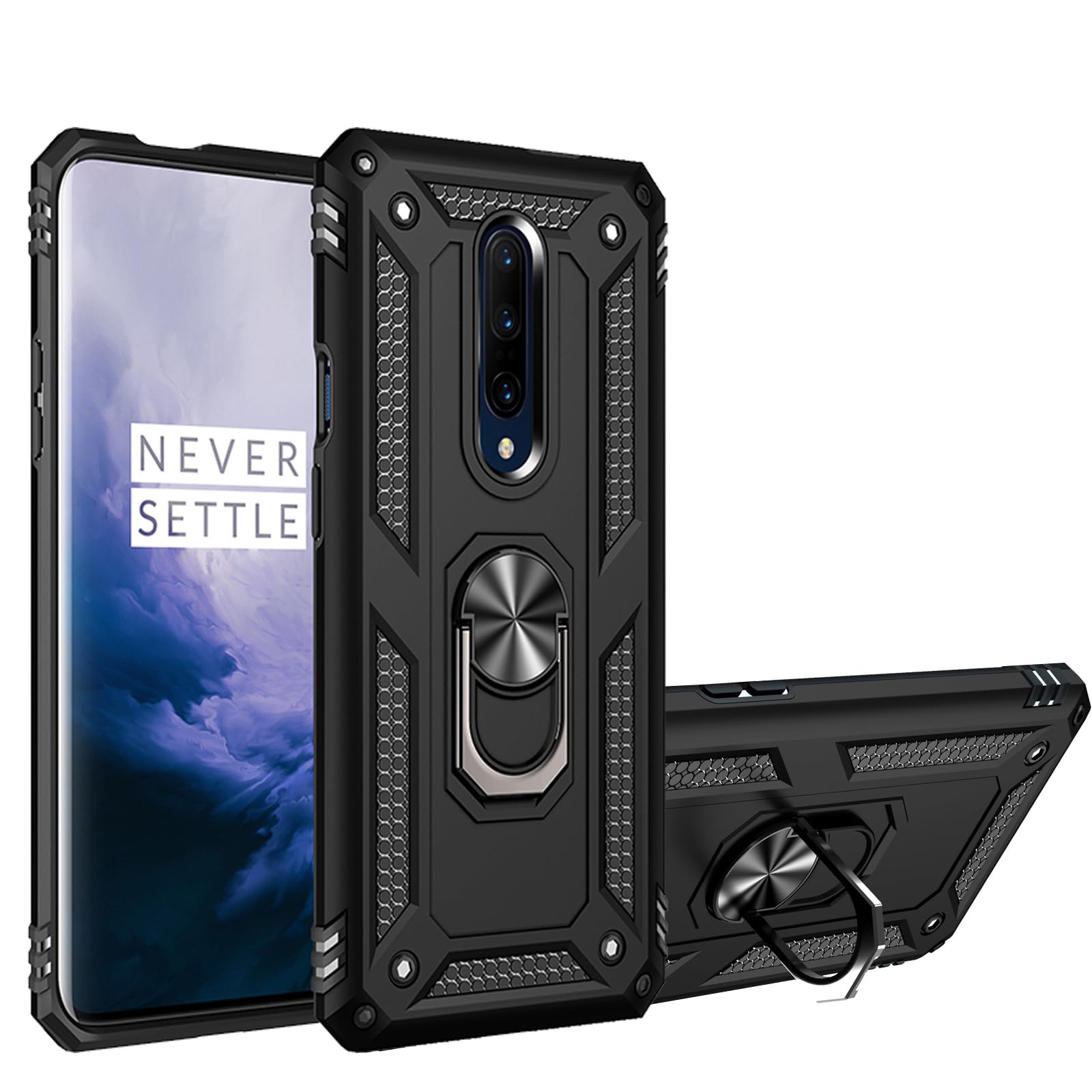 Photo 1 of Anvzle for OnePlus 7 Pro Case with Magnetic Kickstand (Black)