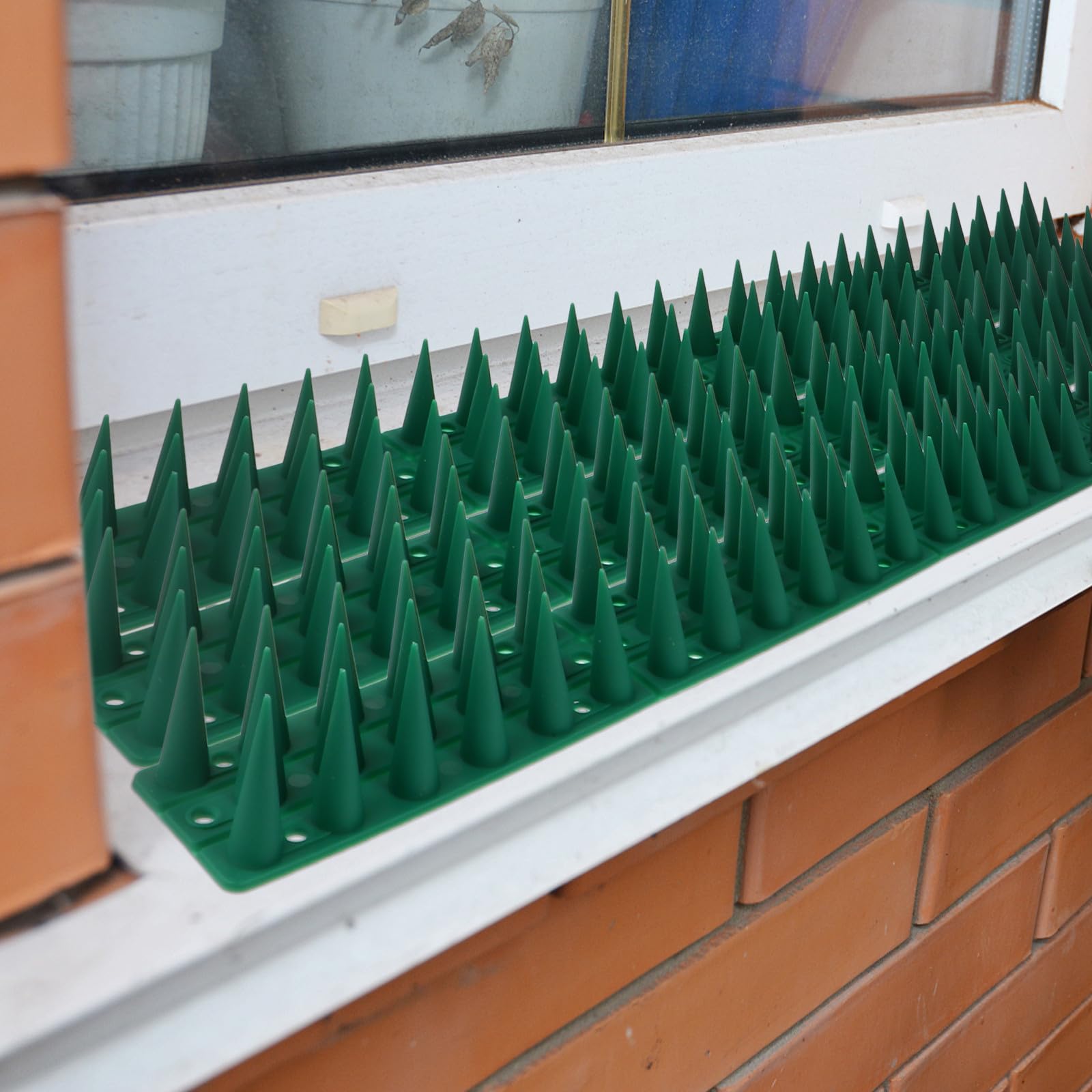 HOMSFOU Dissuasore per Piccioni in Plastica Verde 10 Set, Barriera Anti Scala e Anti Appoggio per Passeri e Gabbiani su Stufa e Torre