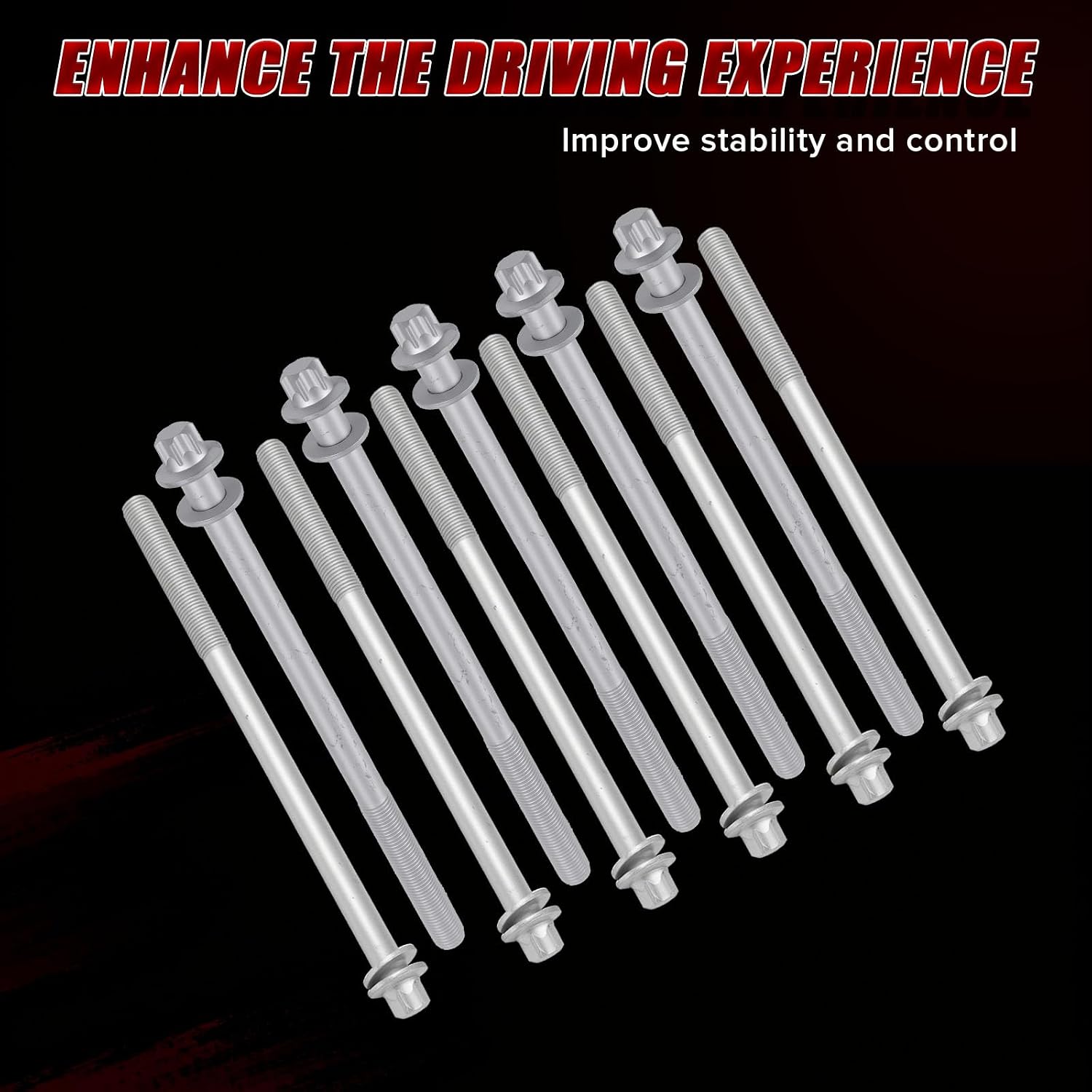 ES72212 Engine Cylinder Head Bolts Kit 12 Pcs Compatible with Subaru Saab Vehicle 1990-2012 Legacy 1993-2011 Impreza 1999-2010 Forester 2000-2012 Outback 2003-2006 Baja 2005-2006 9-2X