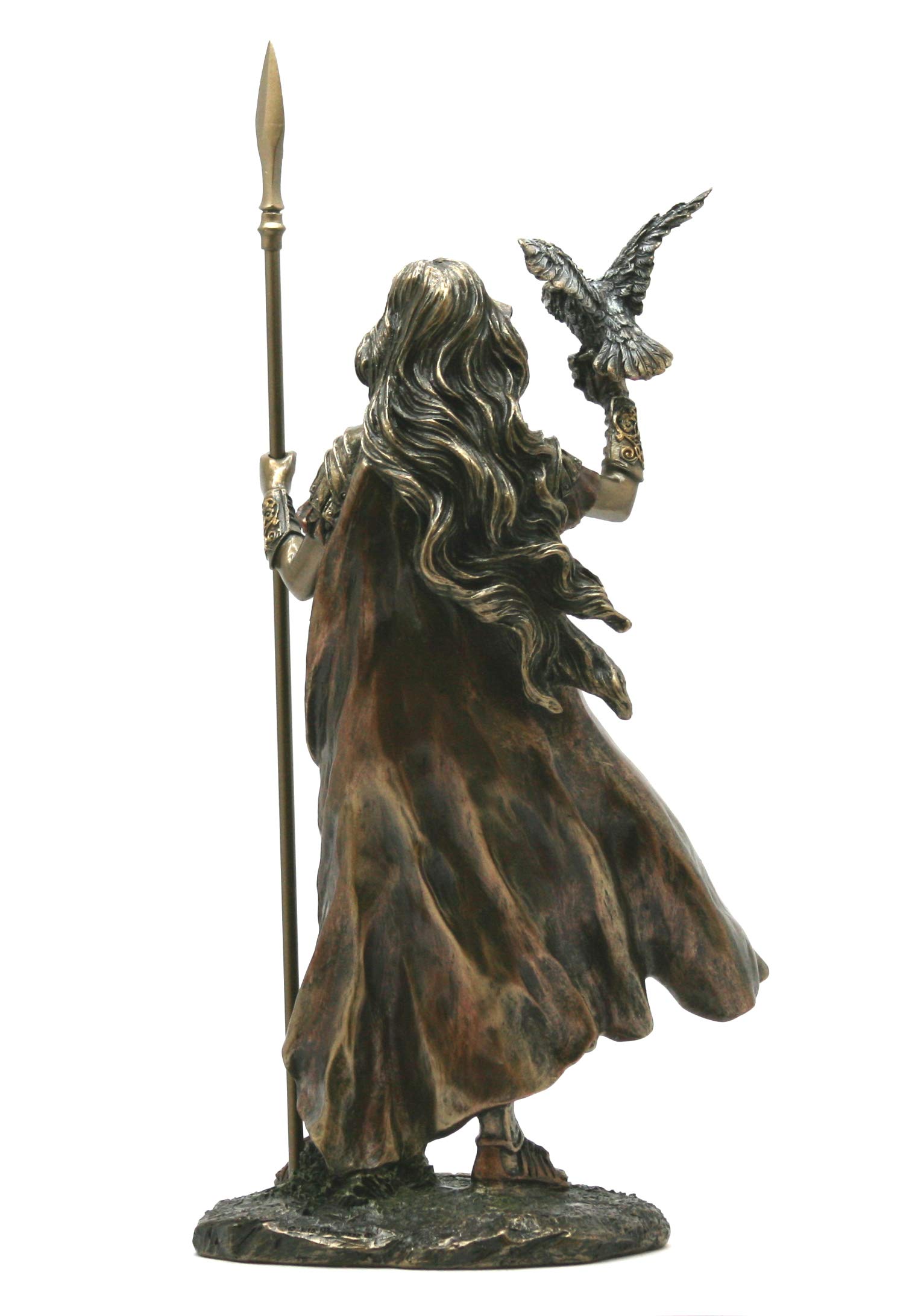 Figura de estatua de la diosa romana griega de Athena Minerva con acabado en bronce