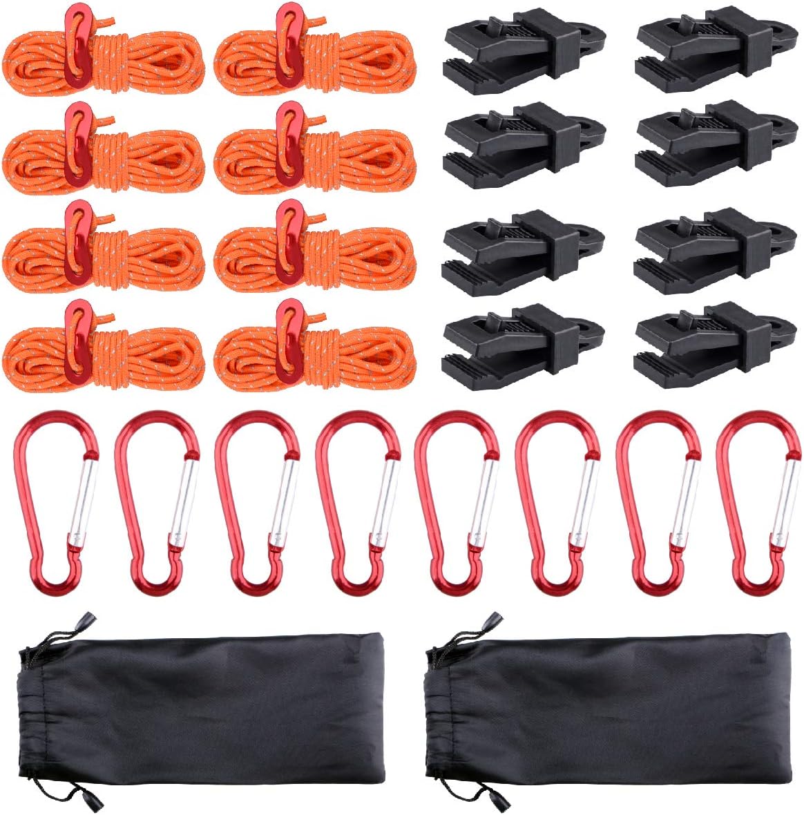 Azarxis 5mm Guy Rope Reflective Tent Guide Ropes, 5m Guy Line Cord with