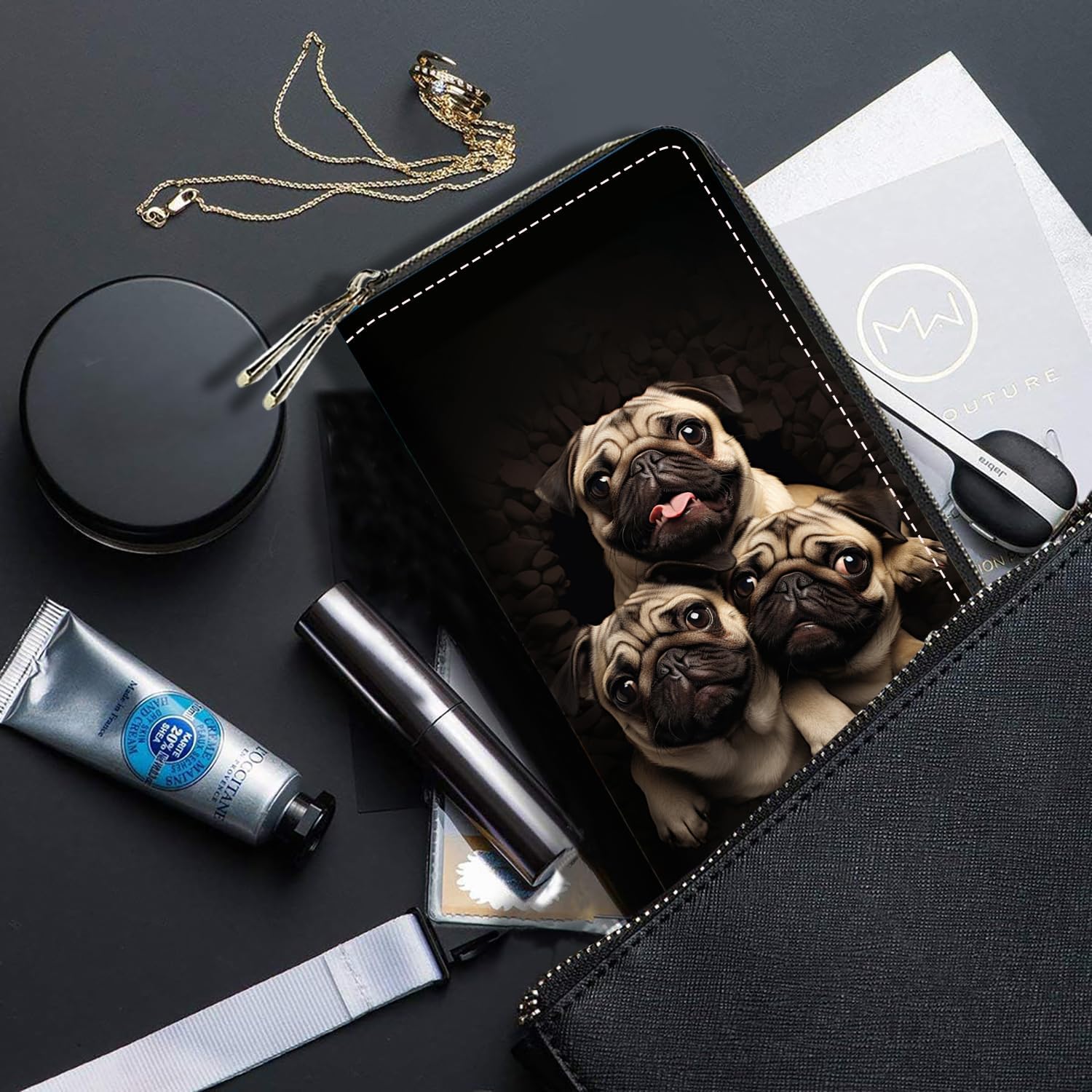 Women Large Capacity Wallet PU Leather Double Zipper Clutch Purse for Smart Phone/Card/Coin/Cash - Image 3