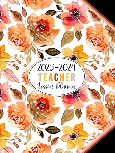 Teacher Lesson Planner 2023-2024: Lesson Plan Grade and Record Books for Teachers August 2023-July 2024 Academic Year (Watercolor Flowers Cover)