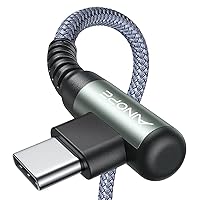 Vista 37 de AINOPE Cable USB a USB C [2 unidades, 6.6 pies] 3.1A tipo C cargador de carga rápida, cable USB C en ángulo recto para iPhone 17 Carplay, Galaxy