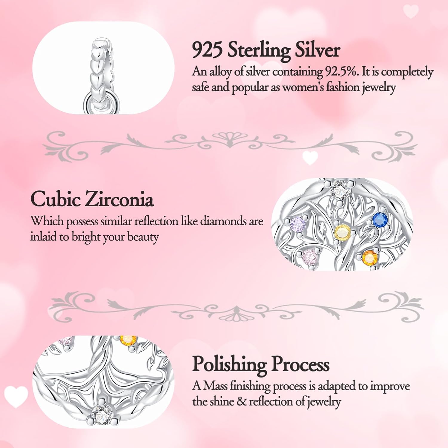 925 Sterling Silver Charms for Bracelets and Necklaces Charms for Women Fashion Jewelry for Women Friend and Mother - Image 5