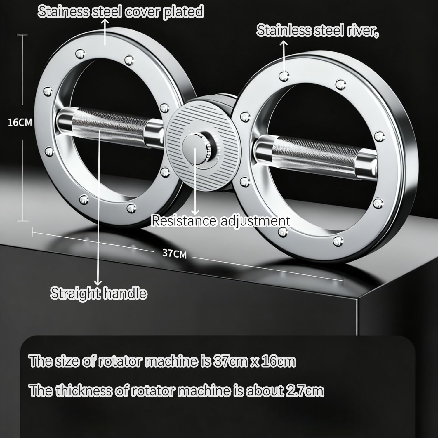 Máquina rotadora con resistencia ajustable, entrenamiento de brazos, dispositivo de ejercicio para hombres y mujeres, dispositivo de fortalecimiento de antebrazos, ejercitador de brazos y