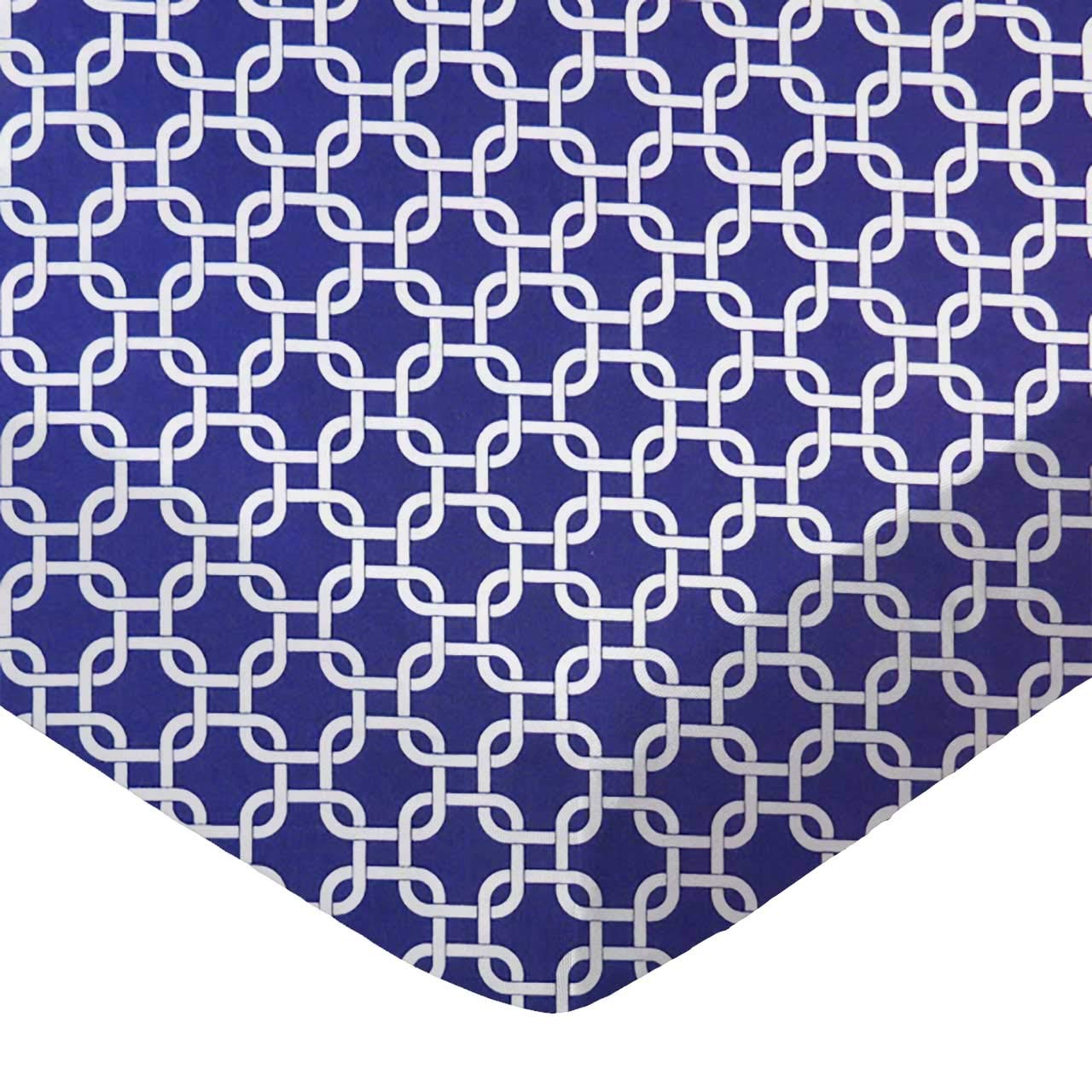 SheetWorld Fitted Cradle Sheet - Purple Links - Made In USA