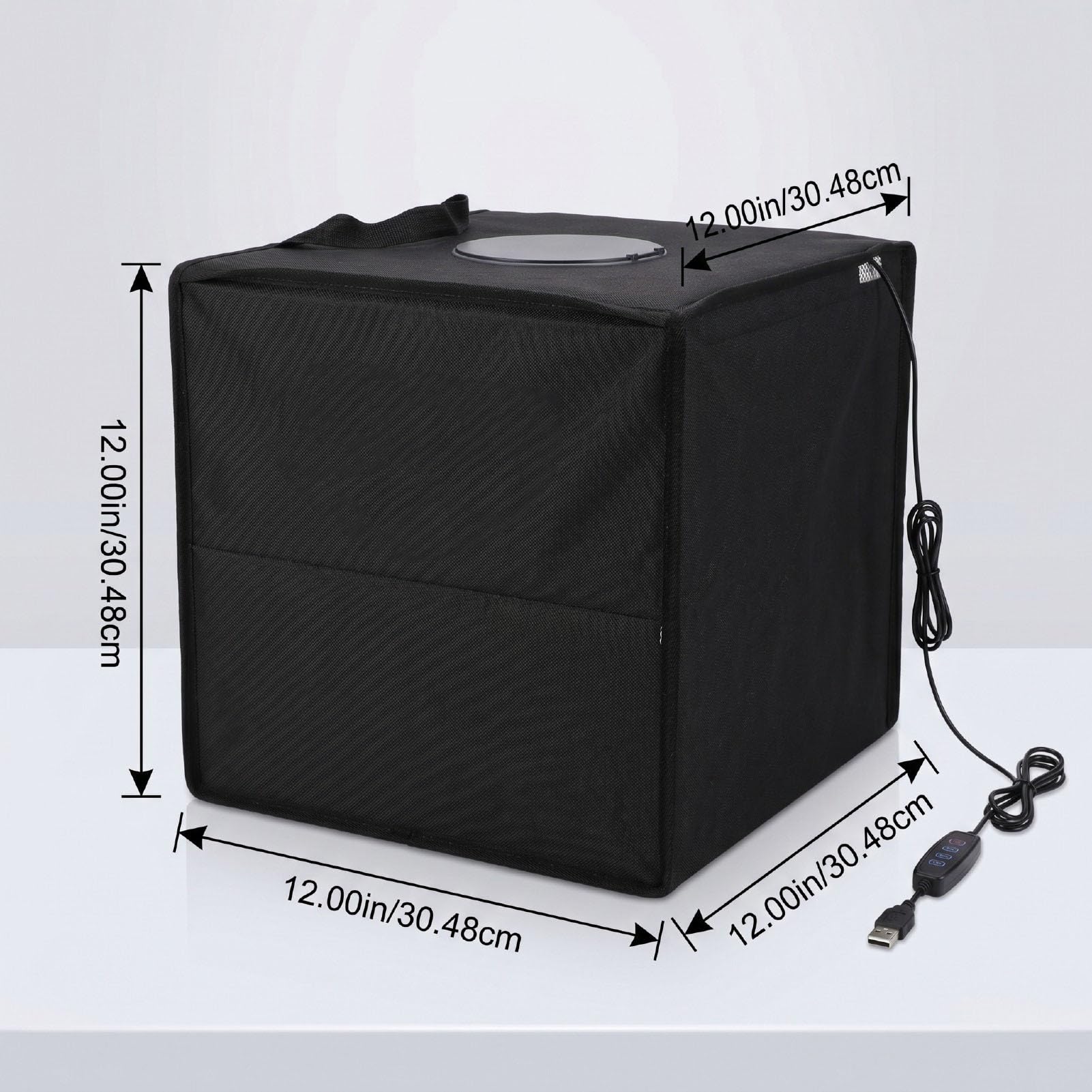 Caja de Luz Fotografica de 30x30x30 Cm para Propietarios Pequenos Negocios Que Toman Fotos Productos 120 LED Regulables Proporcionan Iluminacion Brillante y Uniforme