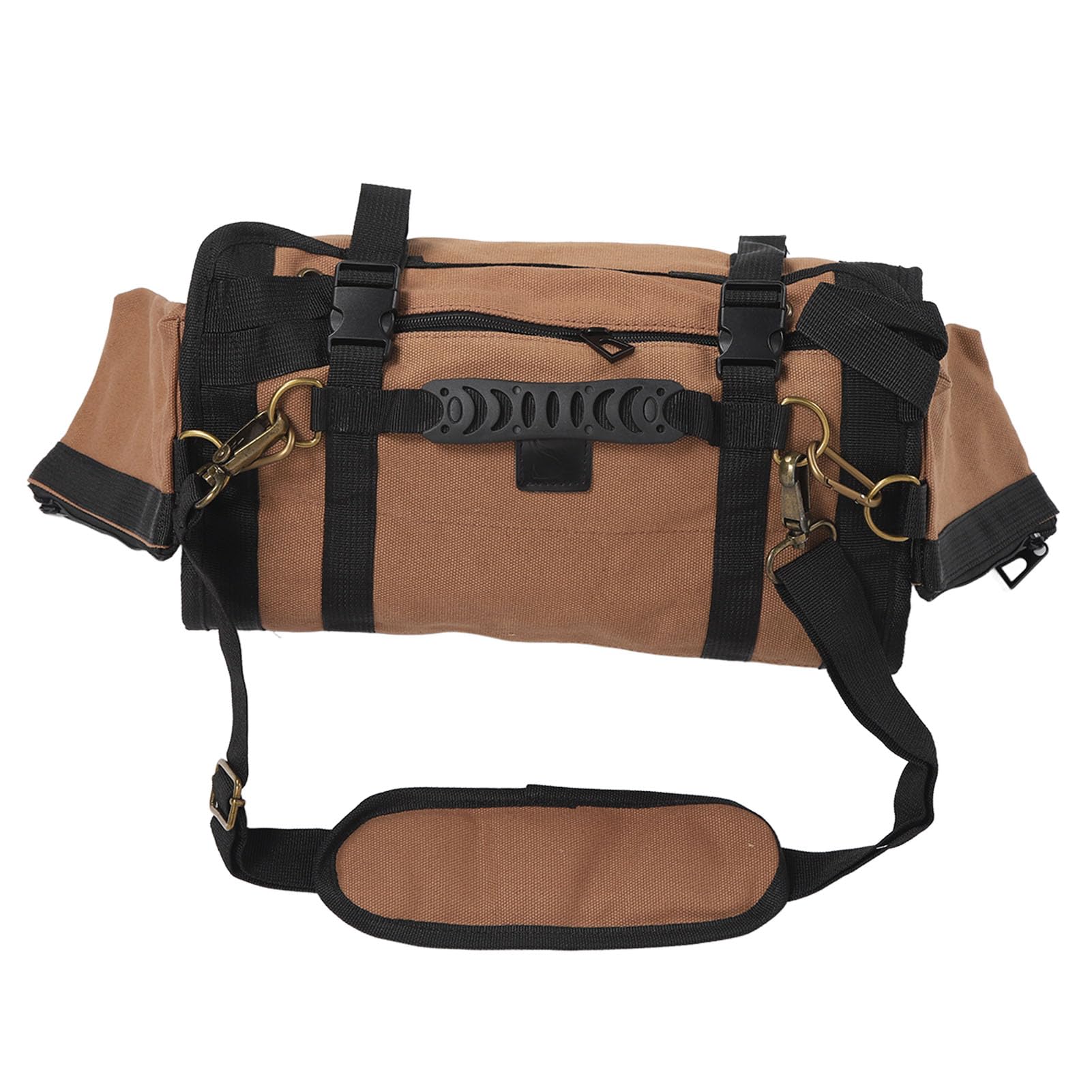 Bolsa de Herramientas, Bolsa de Herramientas Enrollable, Bolsa de Herramientas de Lona, ​​organizador de Herramientas en Rollo con 7 Bolsillos Individuales, Bolsa Multiusos con Cremallera para Herrami