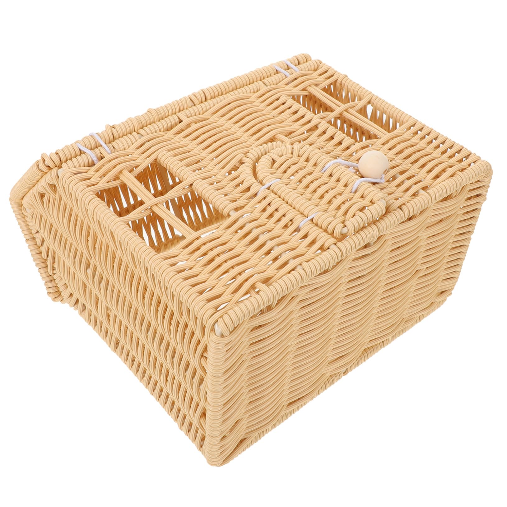 iplusmile Cesta de Dulces Navideña Tejida Mano Cesta Decorativa Pequeña con Asas para Regalos de Fiesta de Shower Bodas y Celebraciones Navideñas Tejida con Función de Almacenamiento