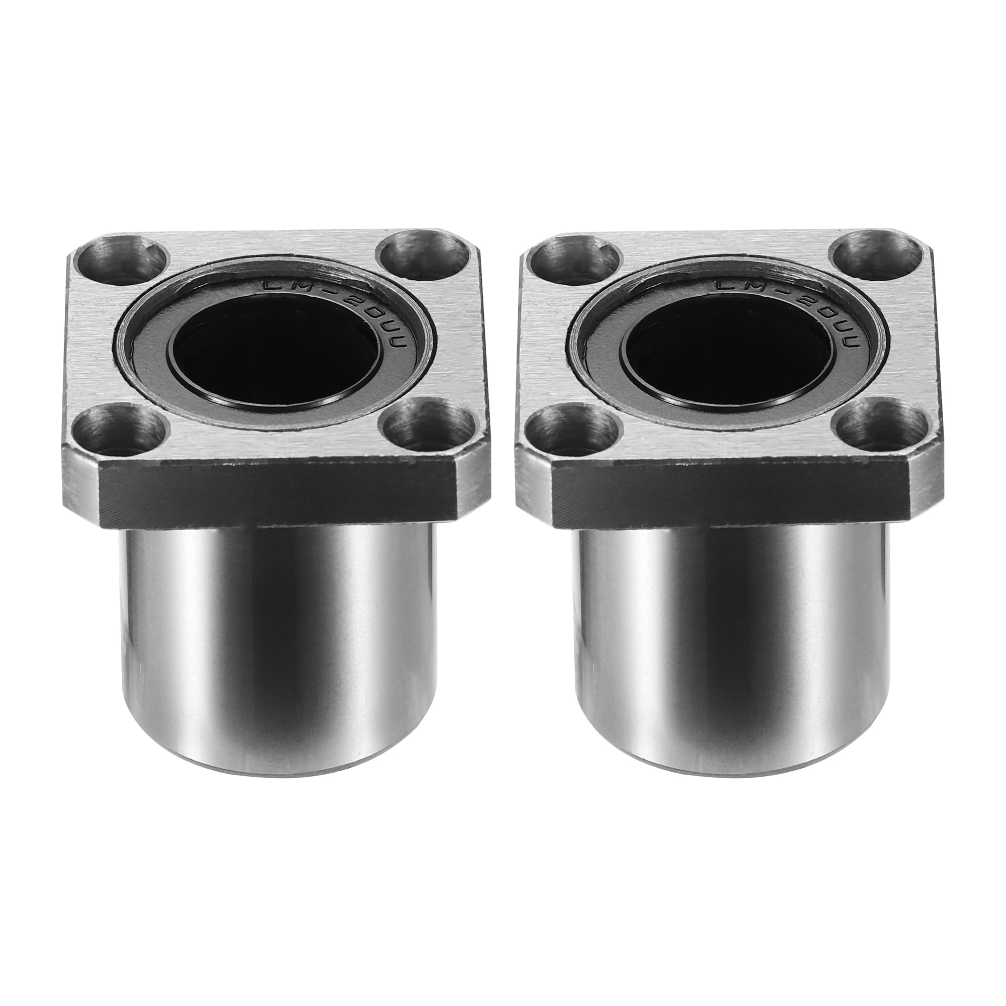 A ABSOPRO Cuscinetti Lineari LMK20UU Quadrato Flangia Argento 2Pz