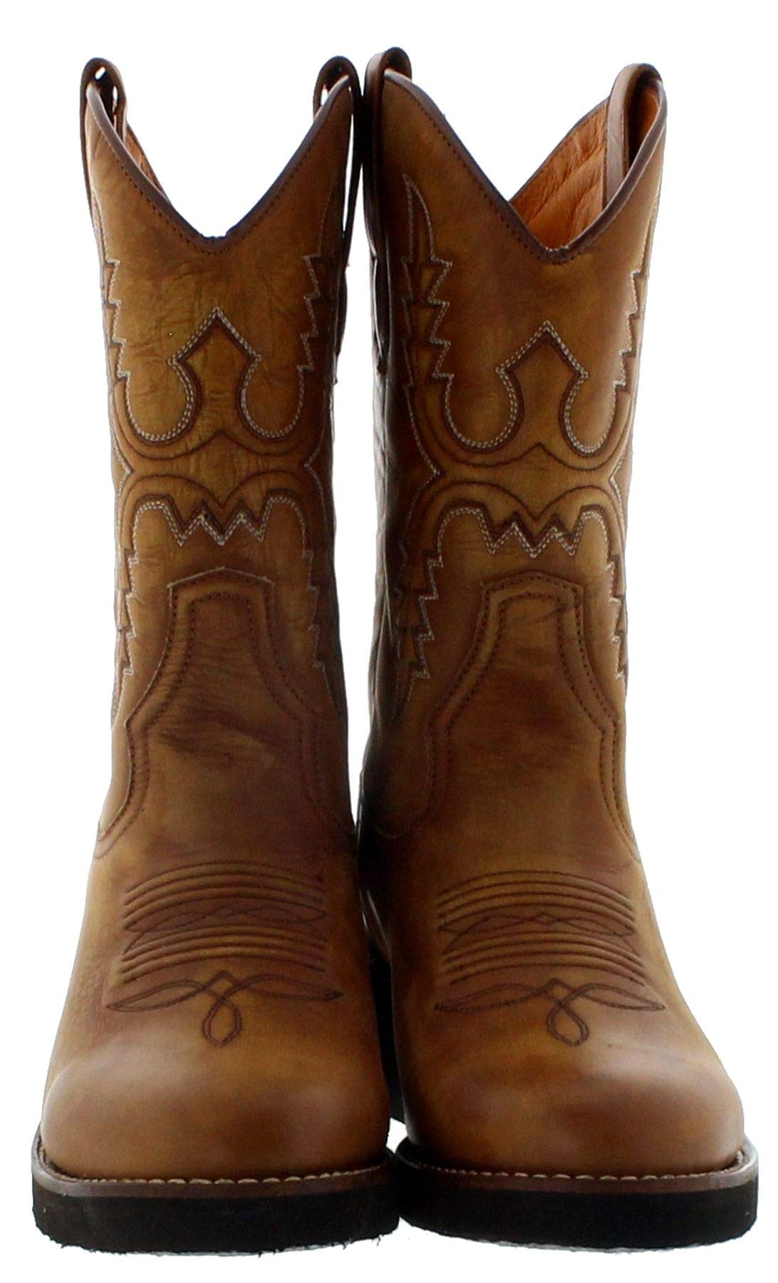 Sendra Boots Damen Cowboystiefel 11615 Siena Westernreitstiefel Lederstiefel Braun