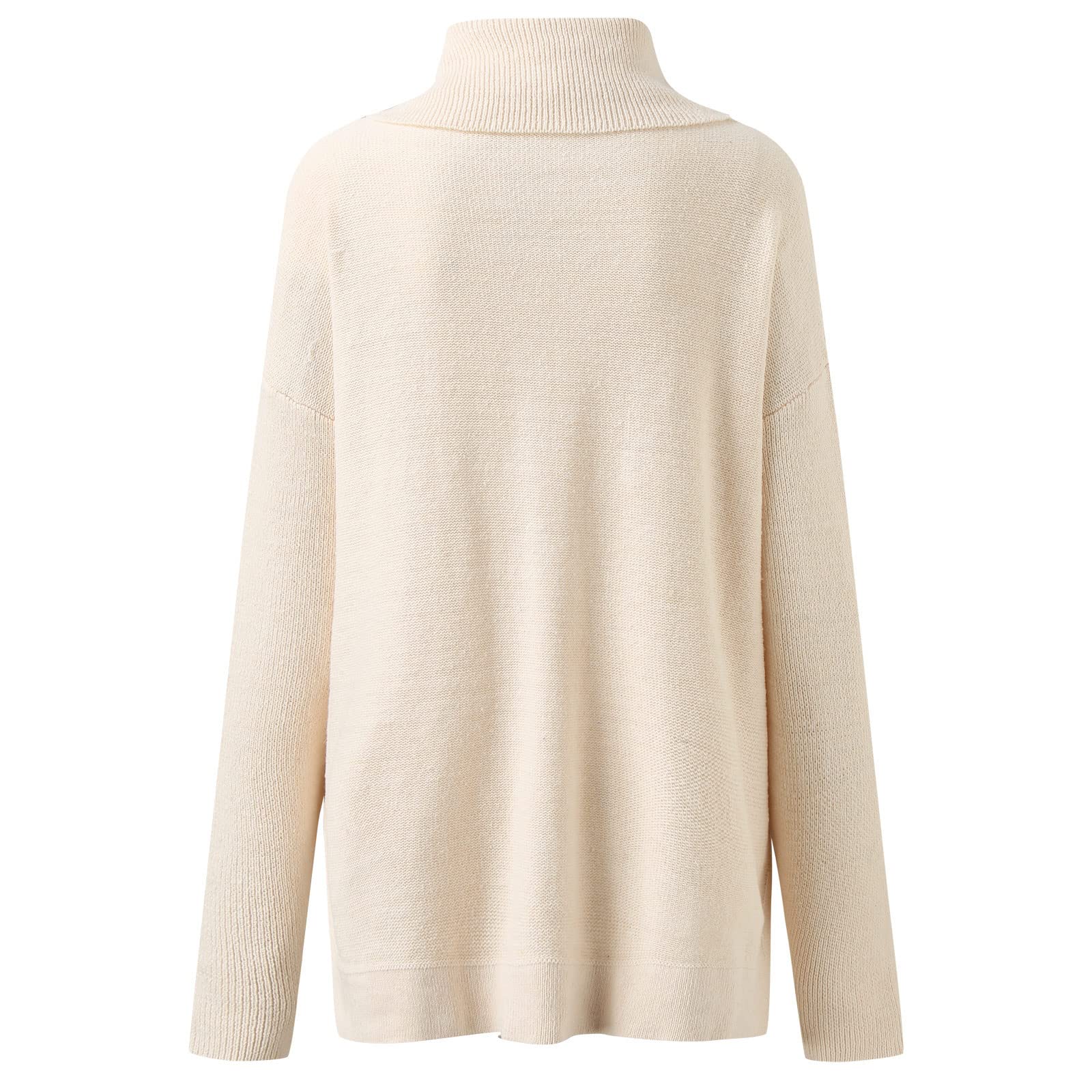 Maglioni da donna a collo alto con maniche a pipistrello sciolto oversize maglioni a maglia grossa per donna felpa tinta unita