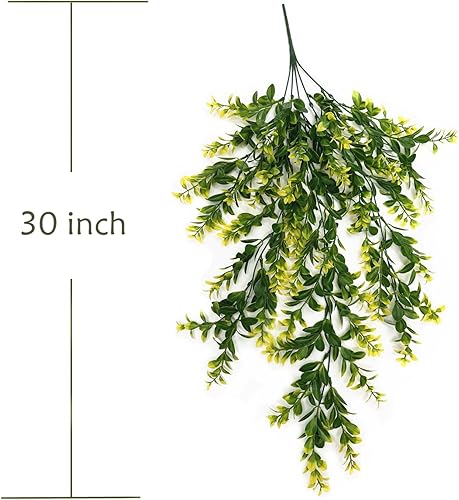 Miniatura 5 de Vid colgante falsas, plantas artificiales, hojas de plástico, plantas de hiedra de vid sintética, para interiores y exteriores, jardín, oficina,