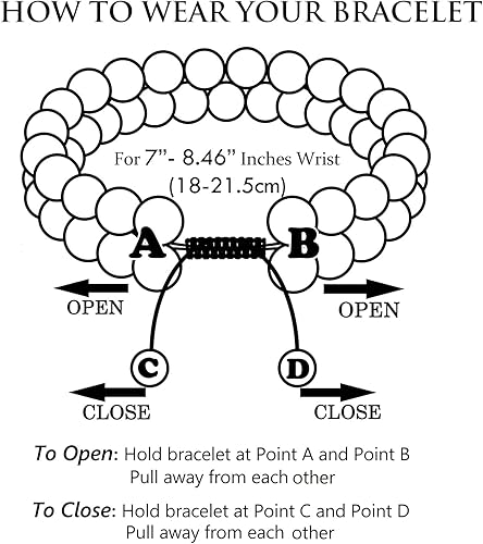 Miniatura 9 de Triple Protection Bracelet for Men Women, Genuine Premium Tiger Eye Black Onyx and Lava Rock 8mm Handmade Bead Bracelet Healing Crystal Protection