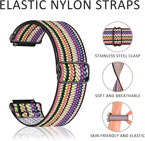 Miniatura 3 de Paquete de 3 correas elásticas de nailon compatibles con Amazfit GTSGTS 2GTS 2eGTS 2 miniGTS 3GTS 4GTS 4 miniGTR mini, correas elásticas de bucle de