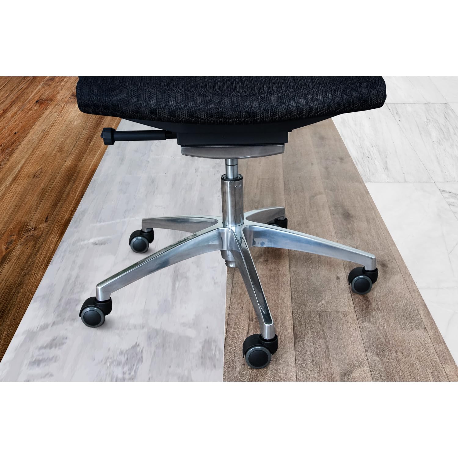 HJH Office 619006 5X Ruote per Pavimenti duri 11mm/50mm Ruote per Sedie da Ufficio, Autofrenanti, per Parquet, Laminato, Piastrelle